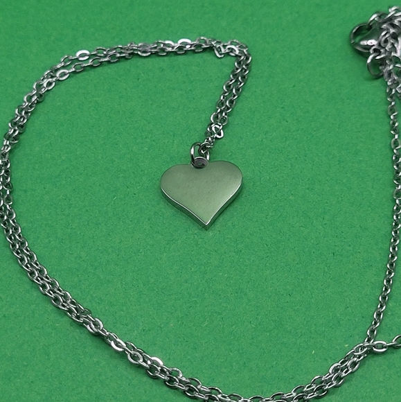 Silver heart necklace - Picture 7 of 8